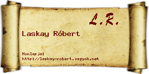 Laskay Róbert névjegykártya